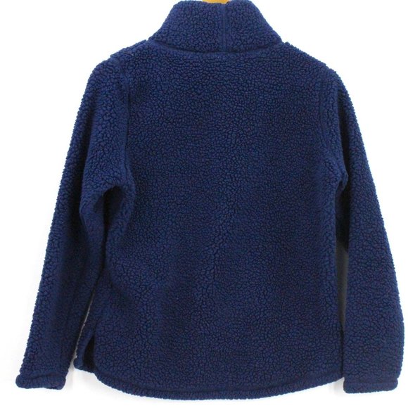 St. John Bay Sherpa Sweater Women's Petite Navy Blue Pullover Mock Neck Sz PS - Picture 6 of 8